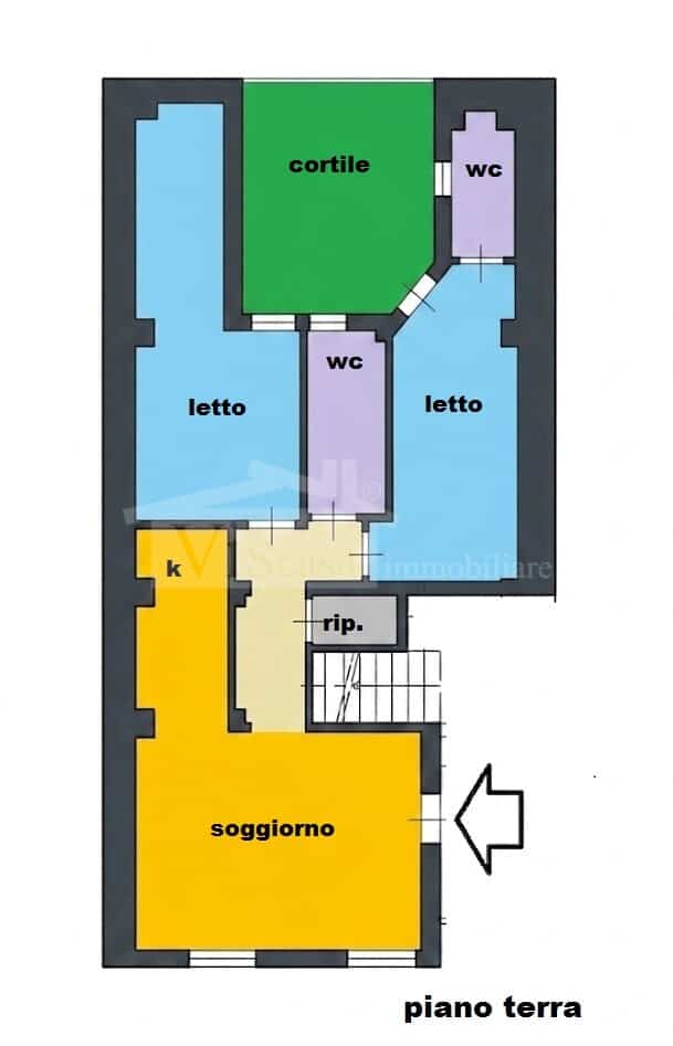Rifinito tre vani doppi servizi zona piazza Kennedy
